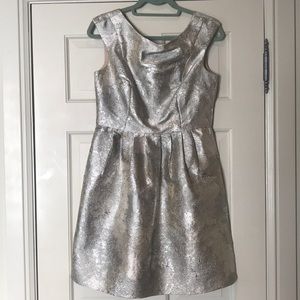 ANTHRO Silver cocktail dress